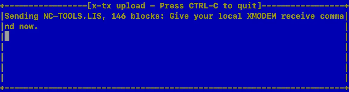 Minicom file selection UI
