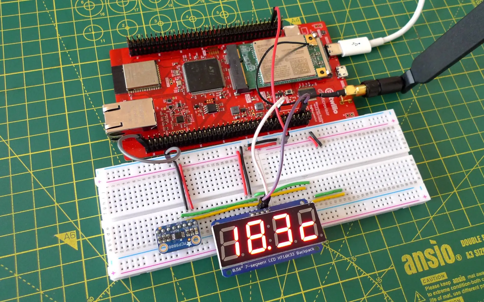 Microvisor IoT demo in operation