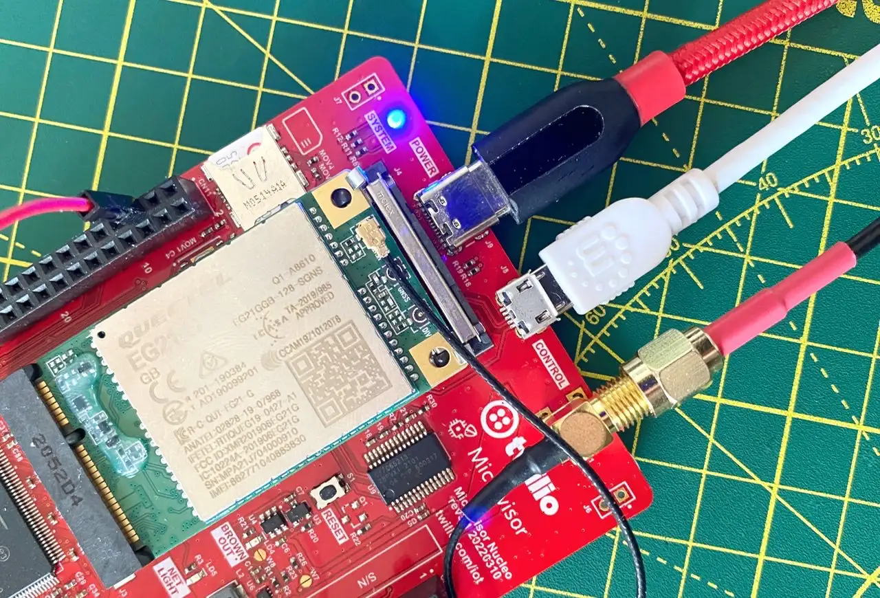 Microvisor Nucleo Development Board WiFi setting via UART