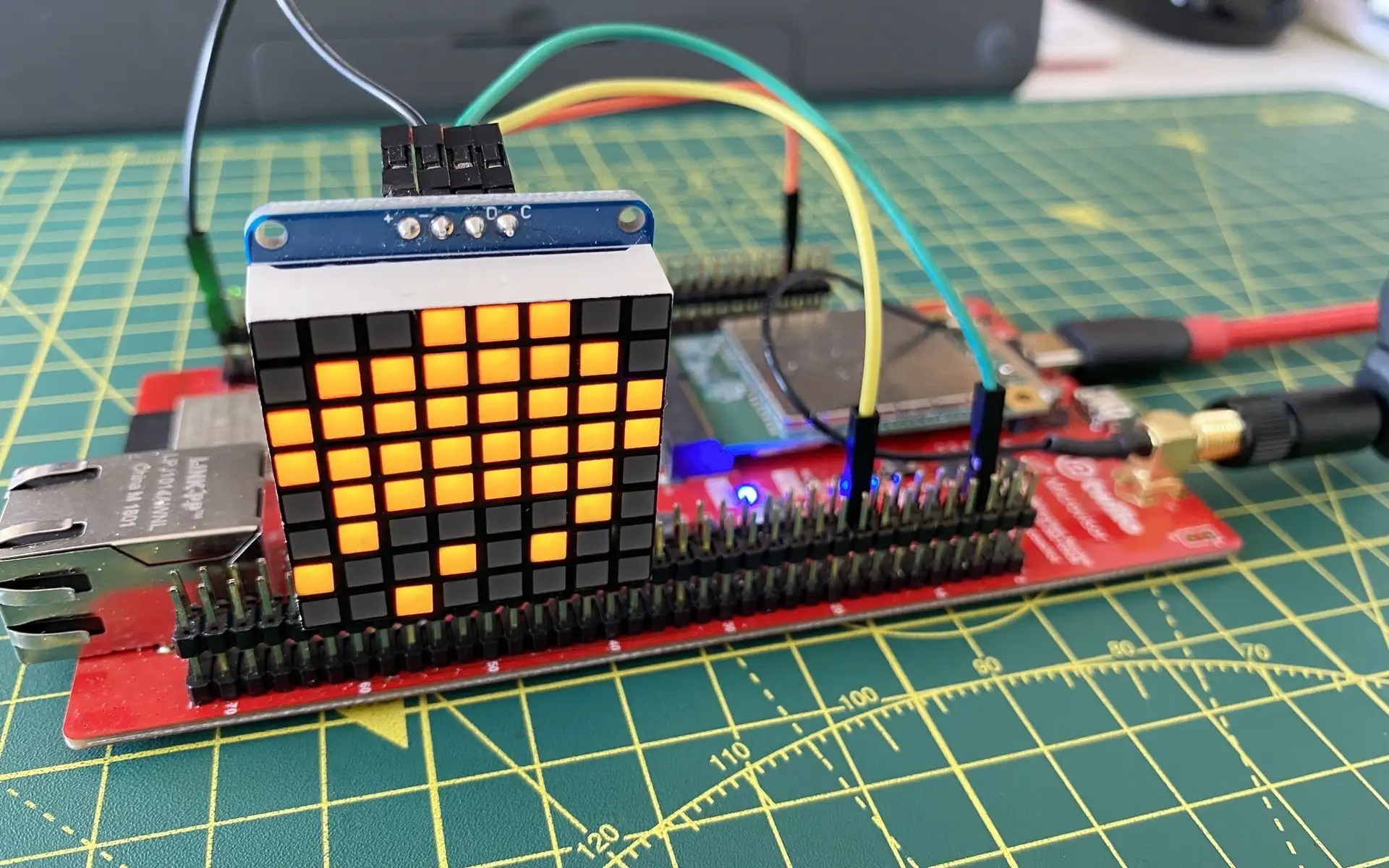 Microvisor weather device demo in operation