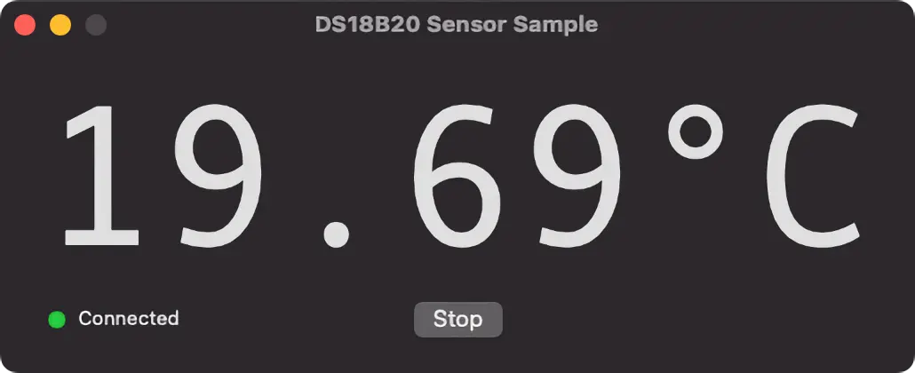 'Sensor is a macOS GUI app to provide a readout from a connected 1-Wire thermometer'