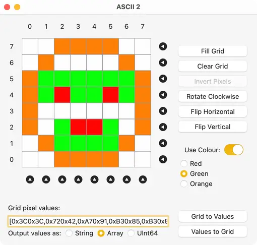 ASCII helps you create bi-colour icons
