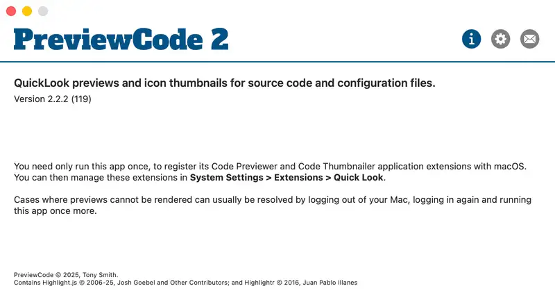 The PreviewCode main UI