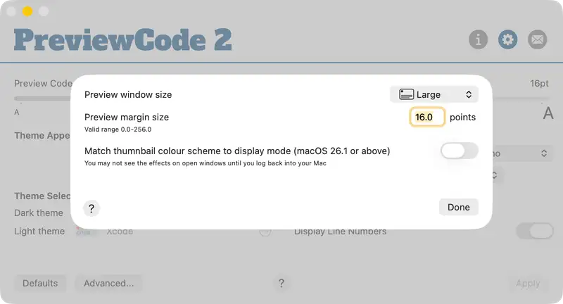Auto theme selection in PreviewCode