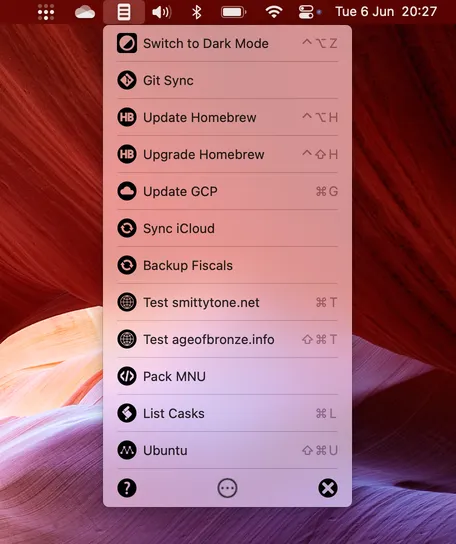 MNU appears in the macOS menu bar