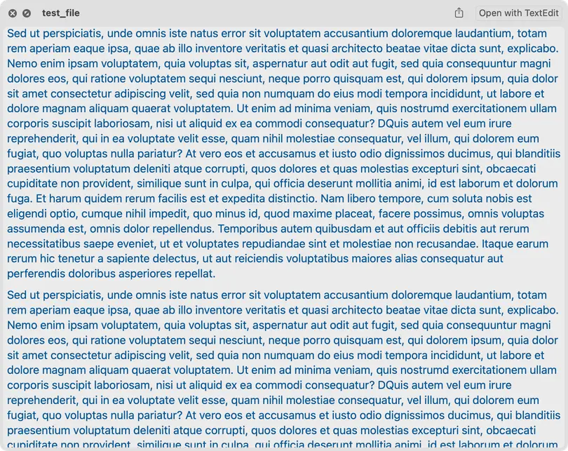 PreviewText sample output